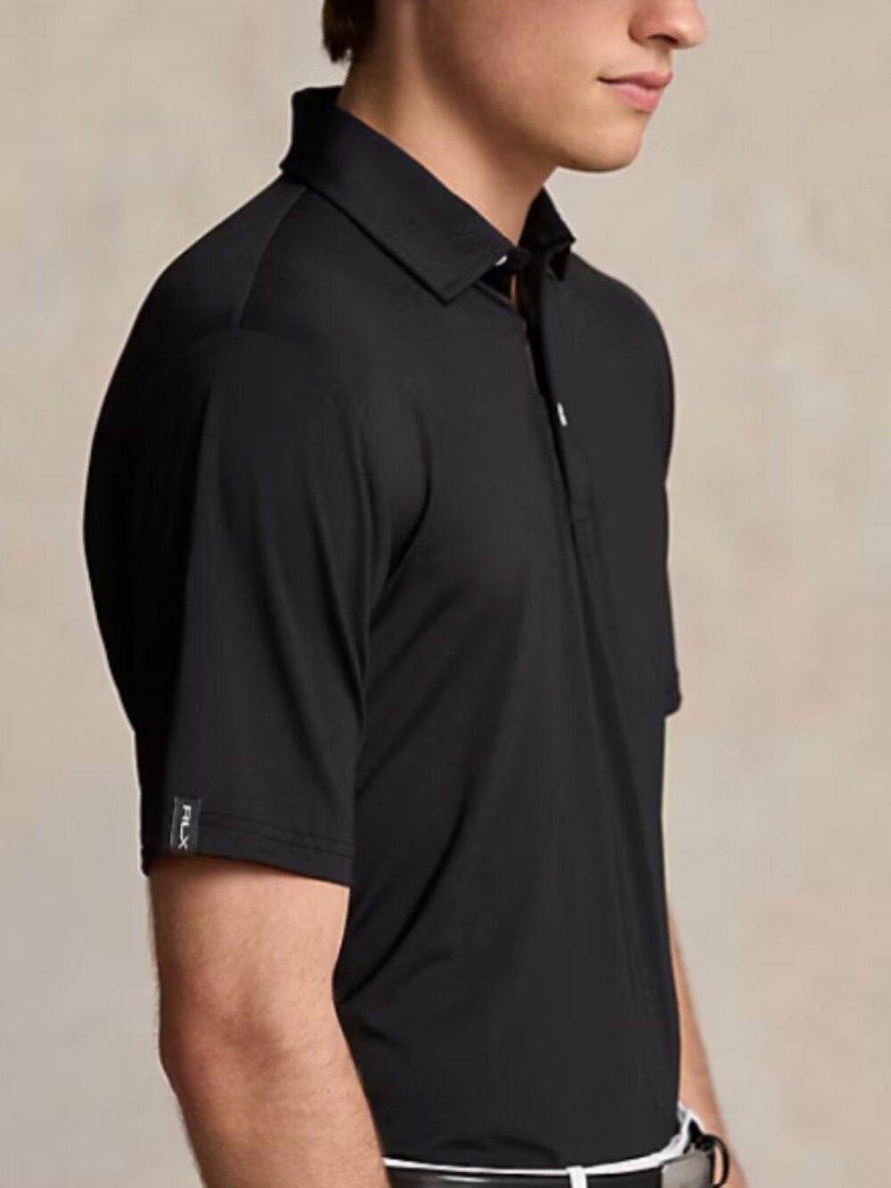 NEW RLX RALPH LAUREN Classic Fit Performance Polo Shirt Short Sleeve Black XL - Picture 4 of 11